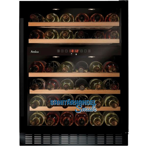 AMICA Unterbau-Weink�hlschrank WK 341 110-2 S Schwarz, 820 mm