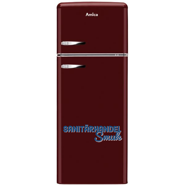 AMICA Retro Stand-K�hl-Gefrierkombination Top Freezer KGC 15631 R Weinrot