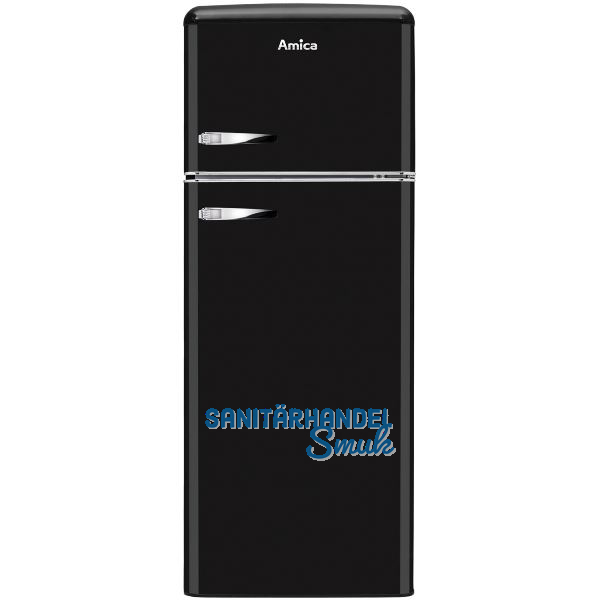 AMICA Retro Stand-K�hl-Gefrierkombination Top Freezer KGC 15634 S Schwarz