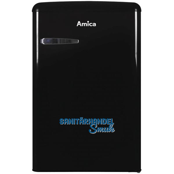 AMICA Retro Stand-K�hlschrank KS 15614 S mit Gefrierfach Schwarz