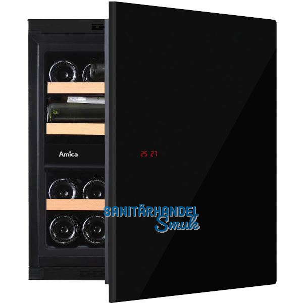 AMICA Einbau-Weintemperierschrank WK 341 800 V Noir, 600 mm