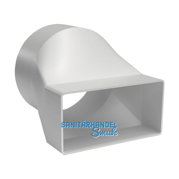 OPTIMAIRO �bergangsst�ck NW 100/111 x 54 rund/flach Kunststoff wei�