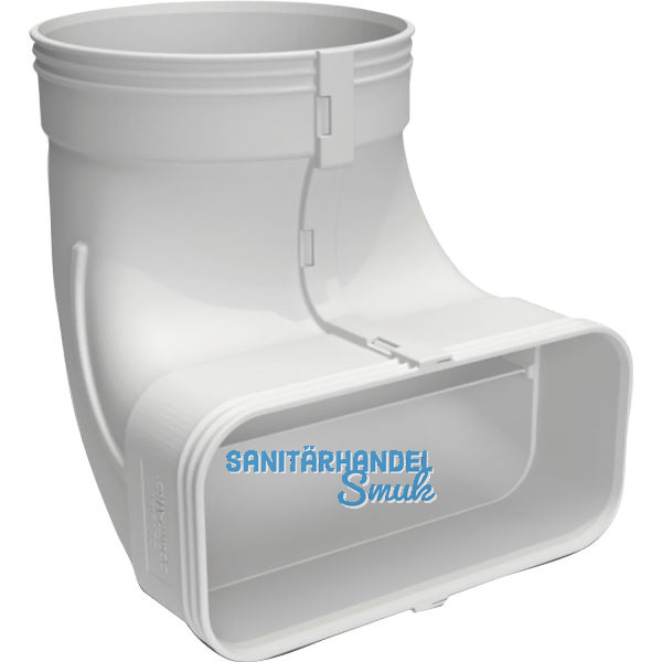 OPTIMAIRO Umlenkst�ck 90� NW 125/175 x 80 Kunststoff wei�