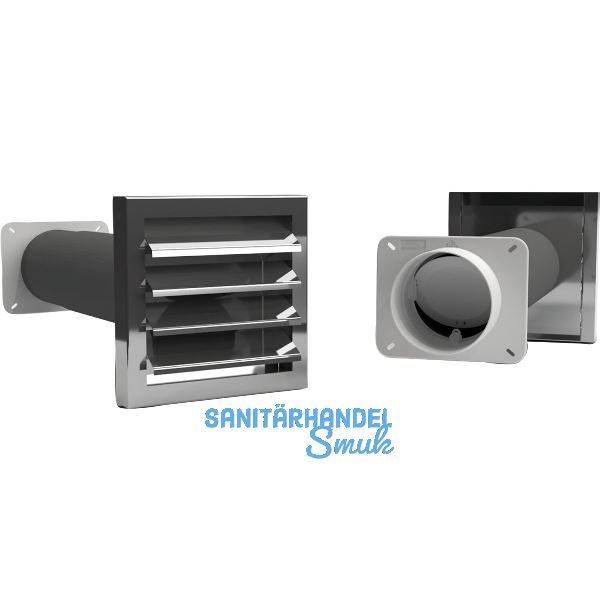 OPTIMAIRO Mauerkasten NW 125 Kunststoff wei�/Edelstahl