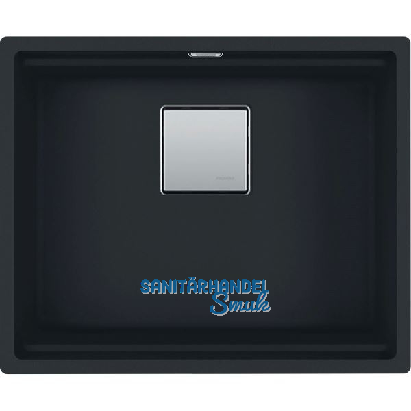 SOLIDO Unterbau-Sp�le Kubus KNG 110-52 mit Druckknopf, Schwarz matt