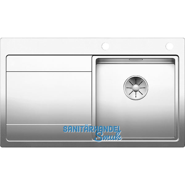 SOLIDO 2D-Sp�le Divon II 45 S-IF, 860 x 510 mm Tropfteil links, Edelstahl