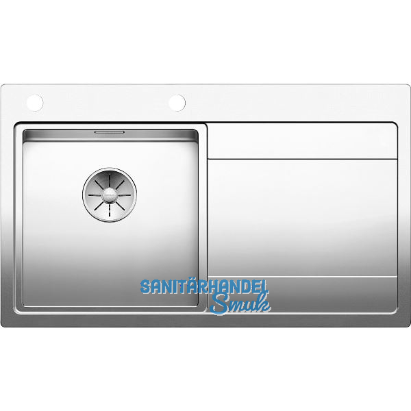 SOLIDO 2D-Sp�le Divon II 45 S-IF, 860 x 510 mm Tropfteil rechts, Edelstahl