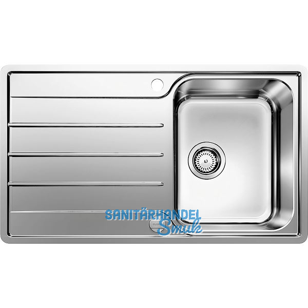 BLANCO 2D-Sp�le Lemis 45 S-IF Edelstahl mit Drehknopfgarnitur reversibel