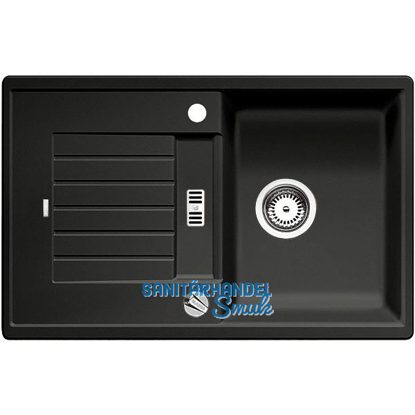 BLANCO Einbausp�le Zia 45 S Anthrazit mit Drehknopfgarnitur, reversibel