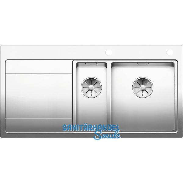 BLANCO 2D-Sp�le Divon II 6 S-IF Tropfteil links, Edelstahl