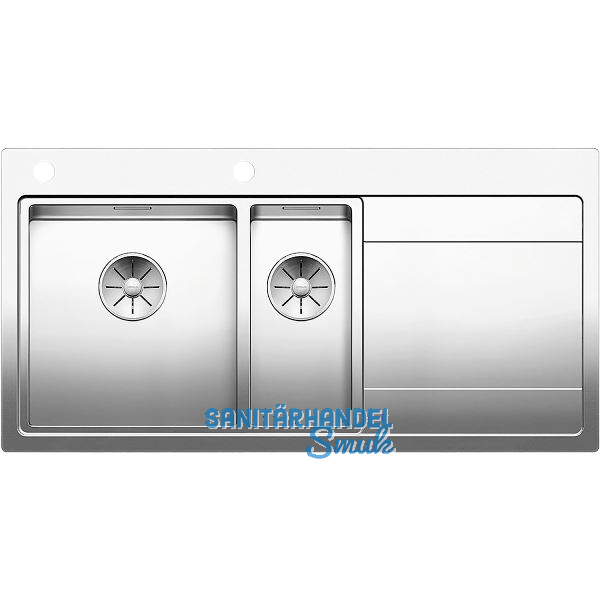 BLANCO 2D-Sp�le Divon II 6 S-IF Tropfteil rechts, Edelstahl