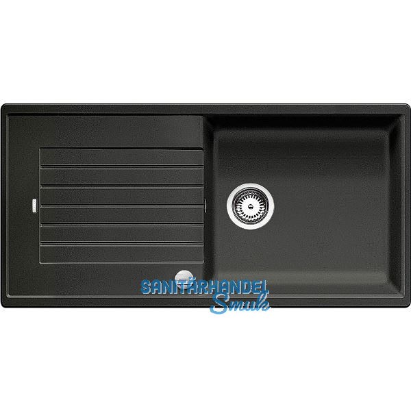 BLANCO Einbausp�le Zia XL 6 S Anthrazit mit Drehknopfgarnitur, reversibel