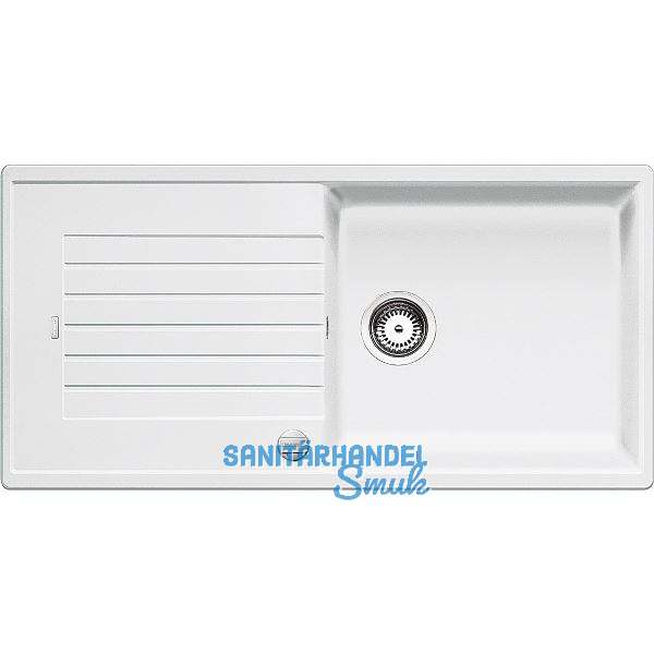 BLANCO Einbausp�le Zia XL 6 S Wei� mit Drehknopfgarnitur reversibel