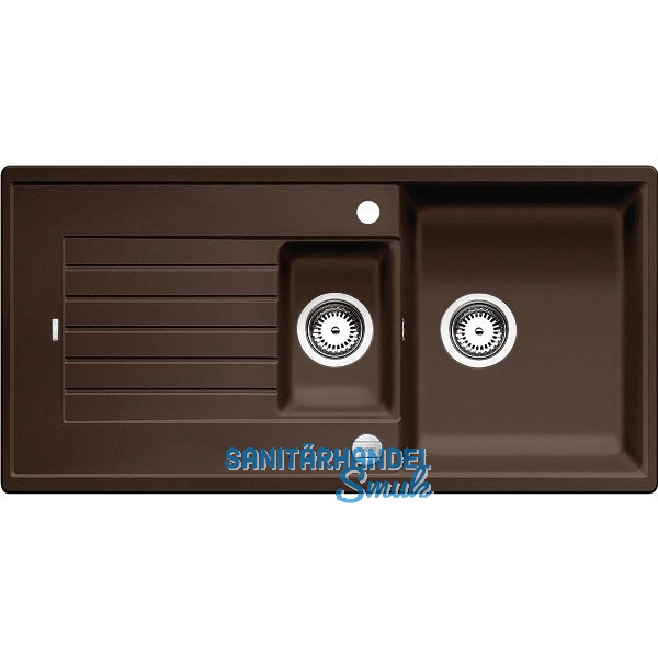 BLANCO Einbausp�le Zia 6 S Cafe mit Drehknopfgarnitur, reversibel