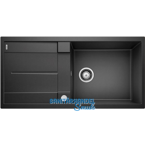 BLANCO Einbausp�le Metra XL 6 S Anthrazit mit Drehknopfgarnitur, reversibel
