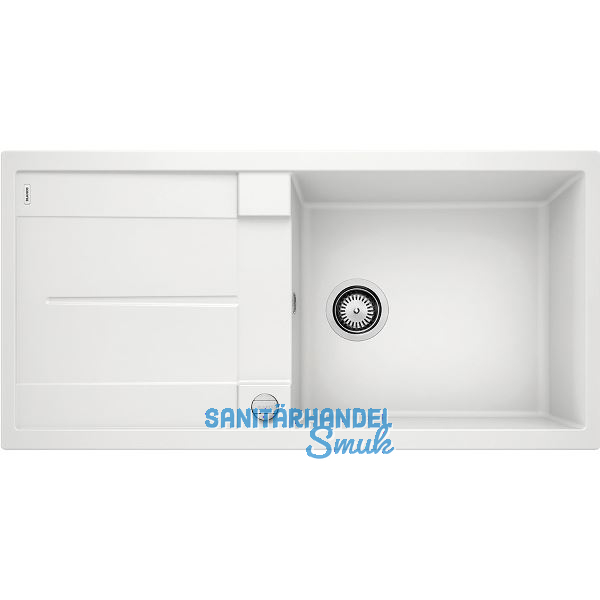 BLANCO Einbausp�le Metra XL 6 S Wei� mit Drehknopfgarnitur, reversibel