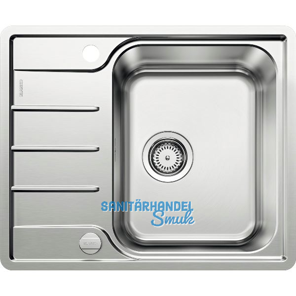 BLANCO 2D-Sp�le Lemis 45 S-IF Mini Edelstahl mit Drehknopfgarnitur reversibel