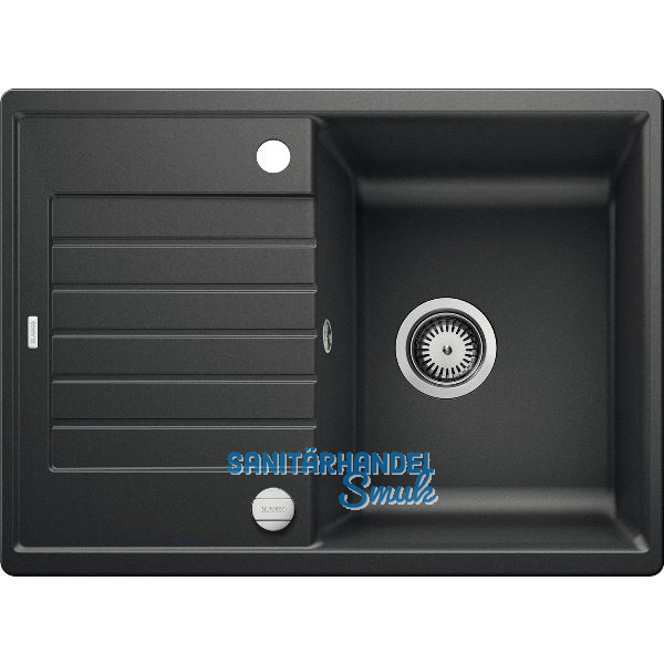 BLANCO Einbausp�le Zia 45 S Compact Anthrazit mit Drehknopfgarnitur, reversibel