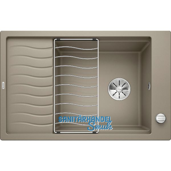 BLANCO Einbausp�le Elon XL 6 S mit InFino und Ablauffernb. Tartufo, reversibel