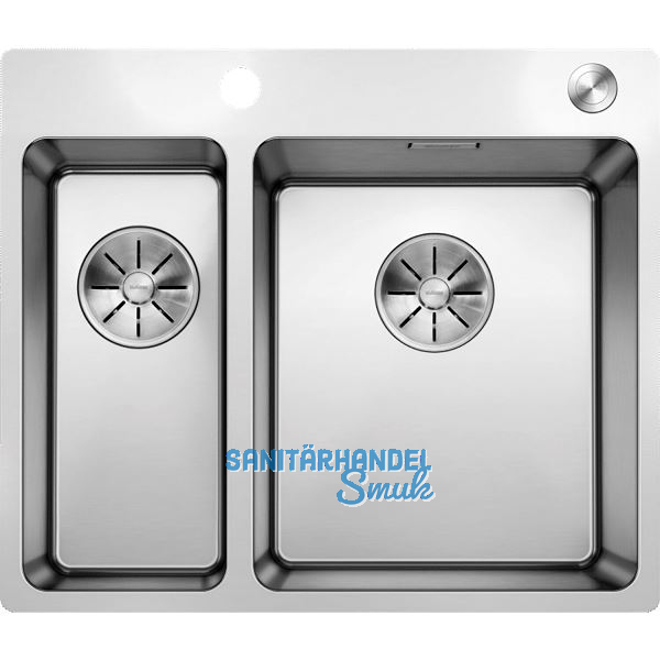 BLANCO 2D-Sp�le Andano 340/180-IF/A mit Push Control Edelstahl