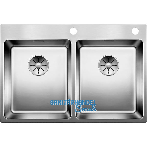 BLANCO 2D-Sp�le Andano 340/340-IF/A mit Push Control Edelstahl