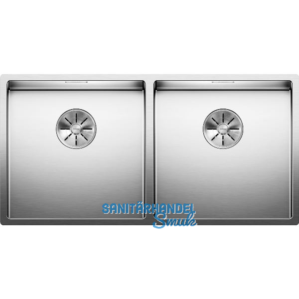 BLANCO 2D-Sp�le Claron 400/400-IF Edelstahl Seidenglanz