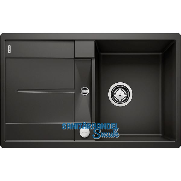 BLANCO fl�chenb�ndige Sp�le Metra 45 S-F Schwarz, reversibel