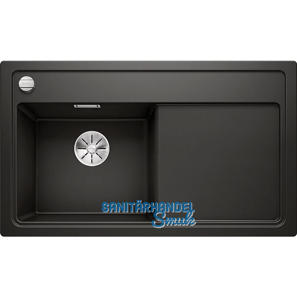 BLANCO Einbausp�le Zenar 45 S Schwarz, Tropfteil rechts