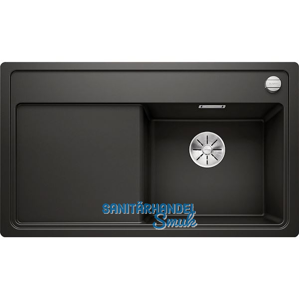 BLANCO fl�chenb�ndige Sp�le Zenar 45 S-F Schwarz, Tropfteil links