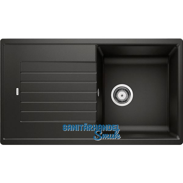 BLANCO Einbausp�le Zia 5 S mit Drehknopfgarnitur Schwarz, reversibel