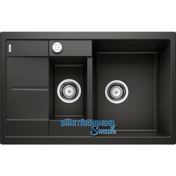 BLANCO Einbausp�le Metra 6 S Compact Schwarz, reversibel