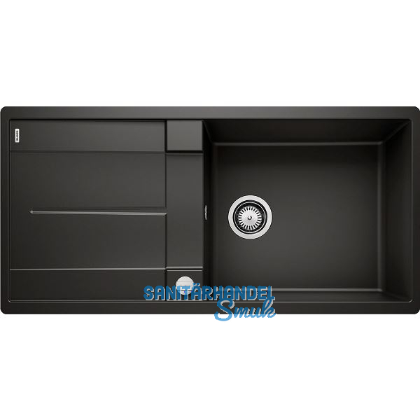 BLANCO fl�chenb�ndige Sp�le Metra XL 6 S-F Schwarz, reversibel