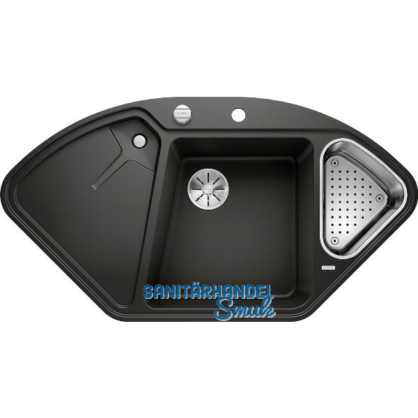 BLANCO fl�chenb�ndige Ecksp�le Delta II-F Schwarz