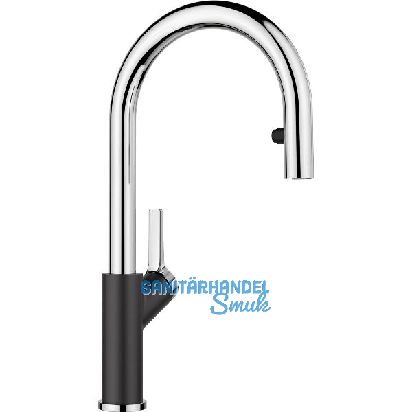 BLANCO K�chenarmatur Carena-S Vario 526172 druckfest Silgranitschwarz/Chrom
