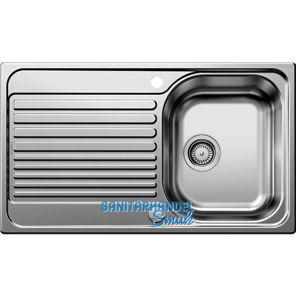 SOLIDO Einbausp�le Tipo 45 S Edelstahl naturfinish, mit Ablauffernbedienung