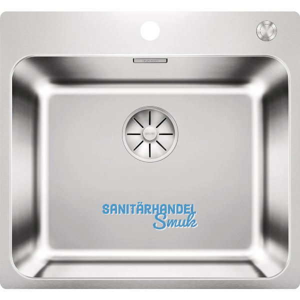BLANCO 2D-Sp�le Solis 500-IF/A mit Armaturenbank Edelstahl