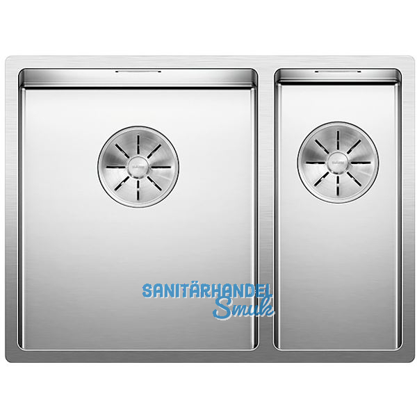 BLANCO 2D-Sp�le Claron 340/180-IF Edelstahl Seidenglanz Hauptbecken rechts