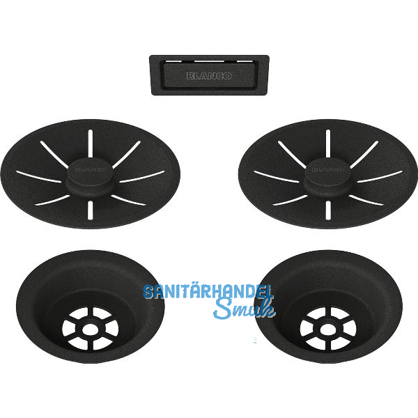 BLANCO Doppel Ab-und �berlaufset Black Edition