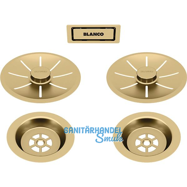 BLANCO Doppel Ab-und �berlaufset Satin Gold