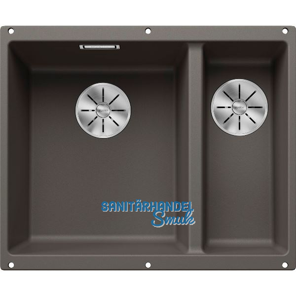 BLANCO Unterbau-Sp�le Subline 340/160-U Restebecken rechts, Vulkangrau