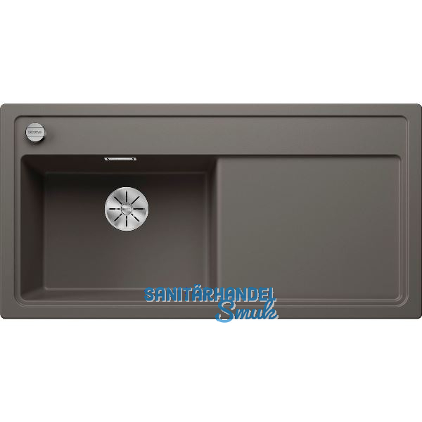 BLANCO Einbausp�le Zenar XL 6 S Vulkangrau, Tropfteil rechts