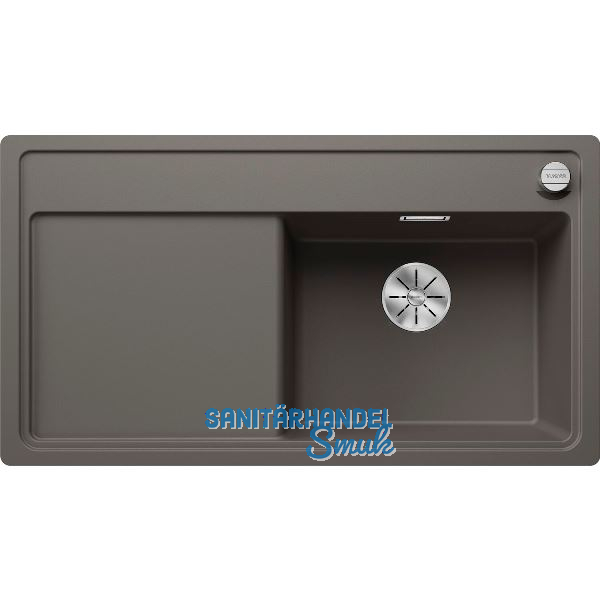 BLANCO fl�chenb�ndige Sp�le Zenar 5 S-F Vulkangrau, Tropfteil links