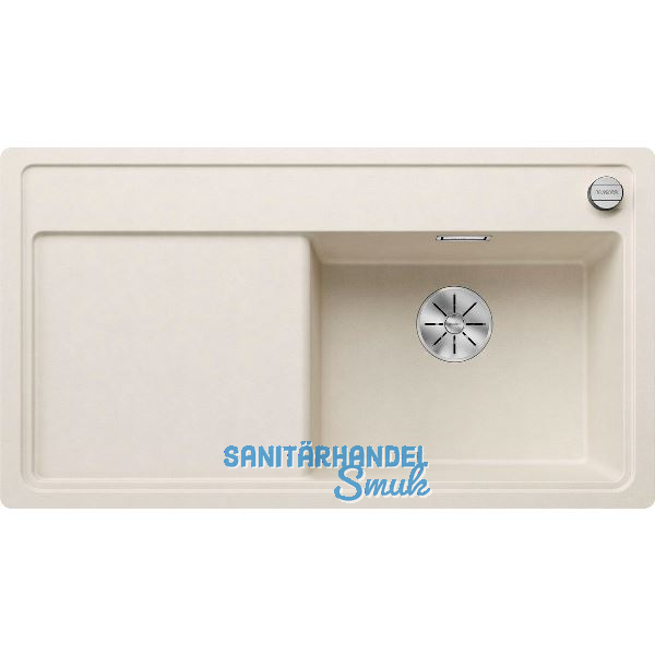 BLANCO fl�chenb�ndige Sp�le Zenar 5 S-F Softwei�, Tropfteil links