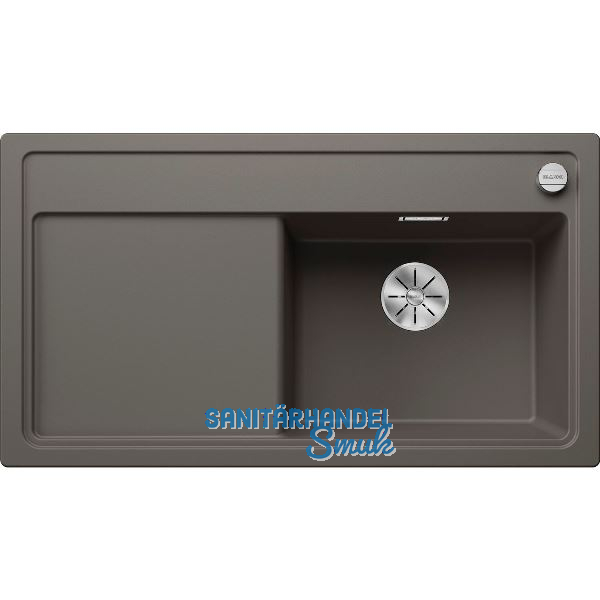 BLANCO Einbausp�le Zenar 5 S Vulkangrau, Tropfteil links