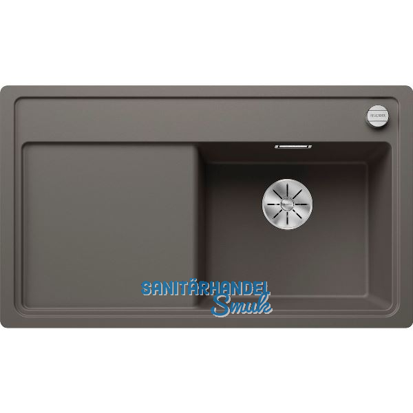 BLANCO fl�chenb�ndige Sp�le Zenar 45 S-F Vulkangrau, Tropfteil links