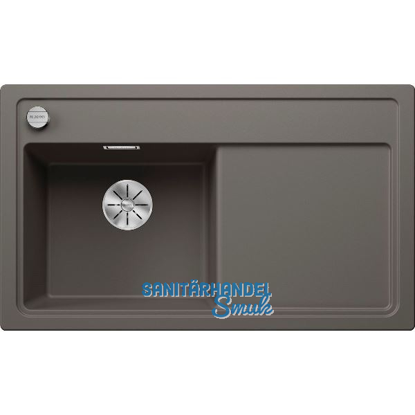 BLANCO Einbausp�le Zenar 45 S Vulkangrau, Tropfteil rechts