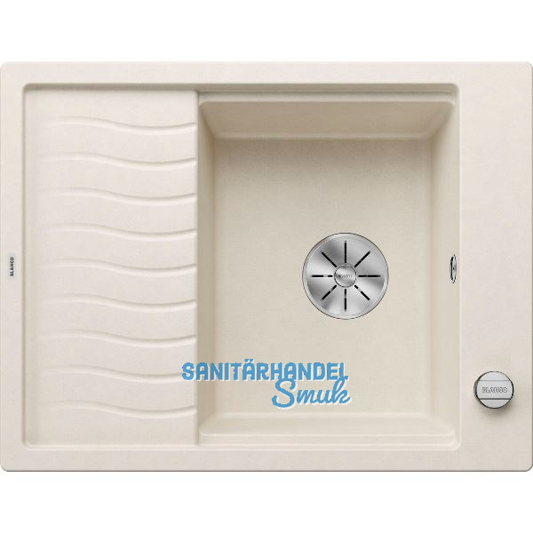 BLANCO Einbausp�le Elon 45 S mit Drehknopfgarnitur Softwei�, reversibel