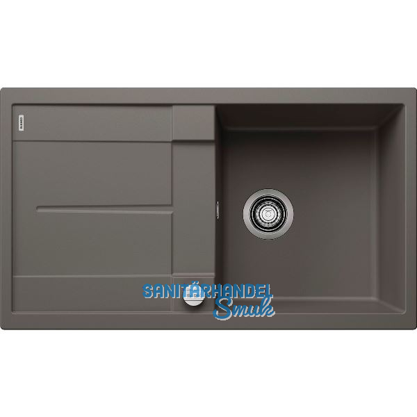 BLANCO Einbausp�le Metra 5 S Vulkangrau mit Drehknopfgarnitur, reversibel