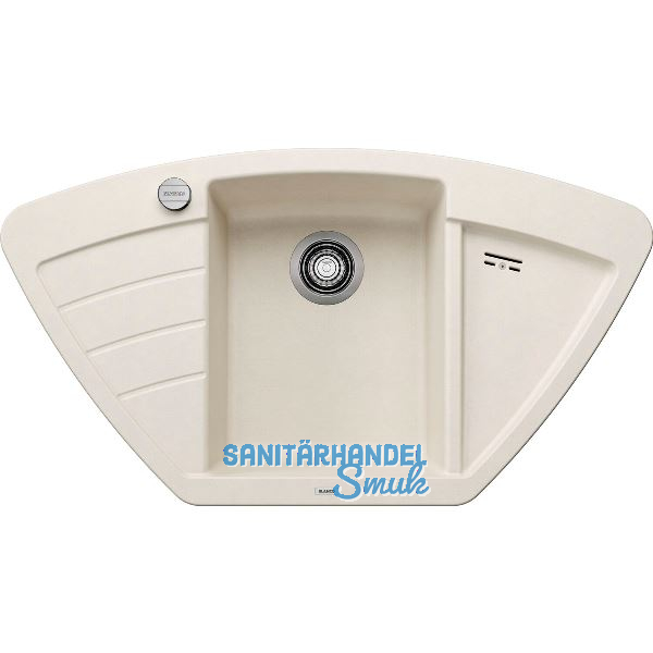 BLANCO Eck-Einbausp�le Zia 9 E mit Drehknopf Softwei�