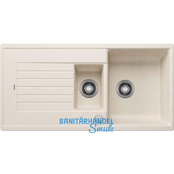 BLANCO Einbausp�le Zia 6 S mit Drehknopfgarnitur Softwei�, reversibel